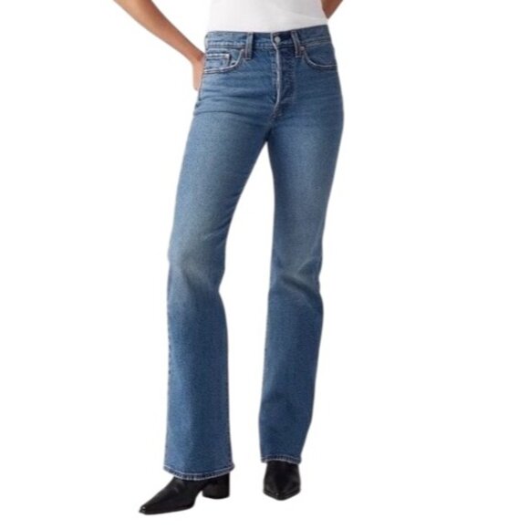 Levis Wedgie Bootcut Jeans Size 32 button fly high rise western cowgirl - Picture 1 of 13